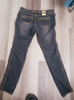 Women’s Dark  Vintage Y2K Beyonce Deron Jeans Wash Straight Jeans Women 11/12